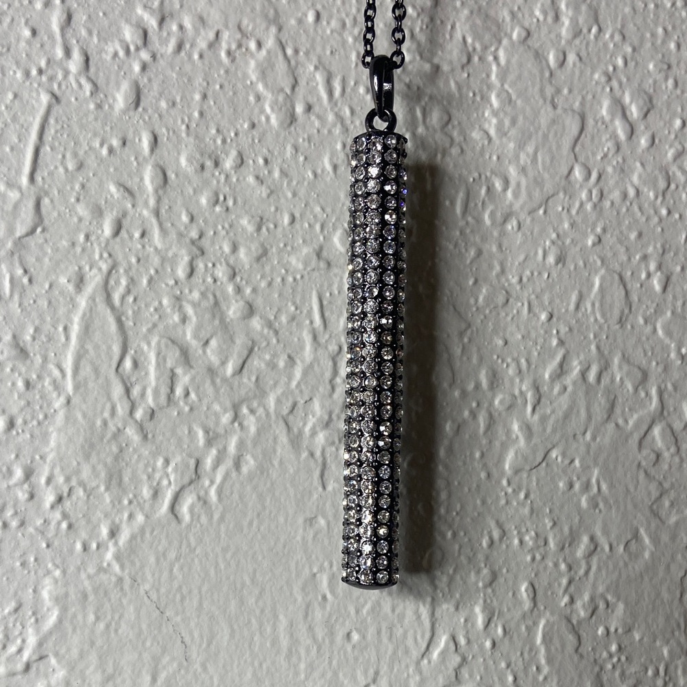 mark. Black and Silver Crystal Necklace
